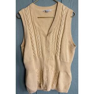 Vintage Pendleton Cable Knit Vest, Large